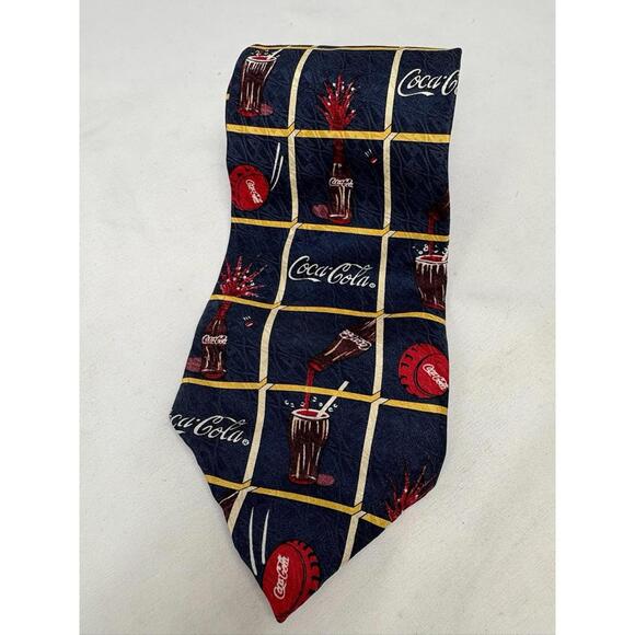Coca Cola Coke Tie Licensed Novelty Necktie Silk Made in USA - Picture 2 of 5